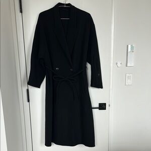 Closed Double-Breasted Wool Coat